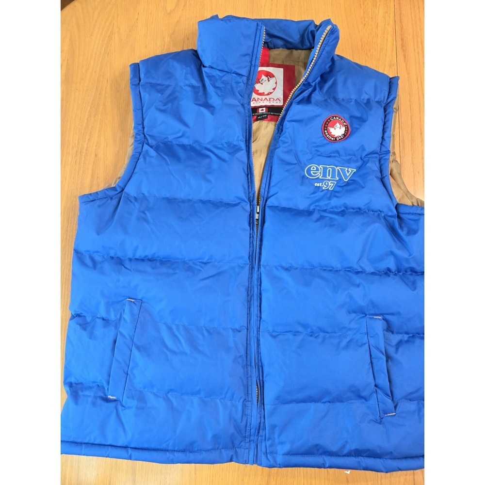 Canada Weather Gear Blue Puffer Vest Mens XL CLEAN Excellent Shape Env 97'